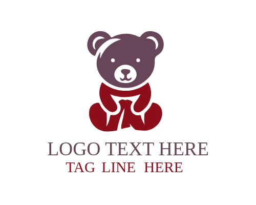 Cute Bear Teddy Logo