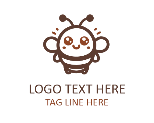 Cute Bee Face Icon