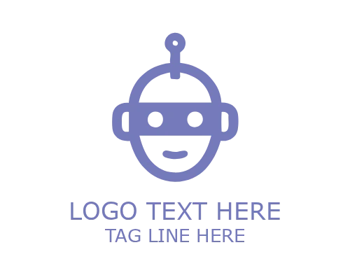 Cute Bot Logo for AI and App Branding