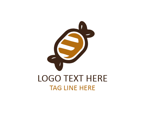 Cute Candy Smile Icon Logo for Kids and Fun Brands