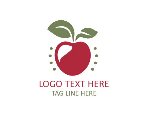 Cute Cartoon Apple Logo