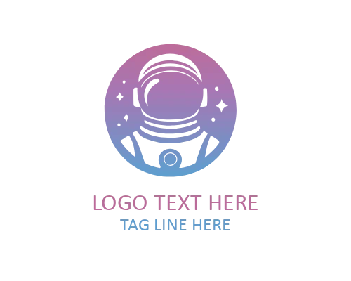 Cute Cartoon Astronaut Logo