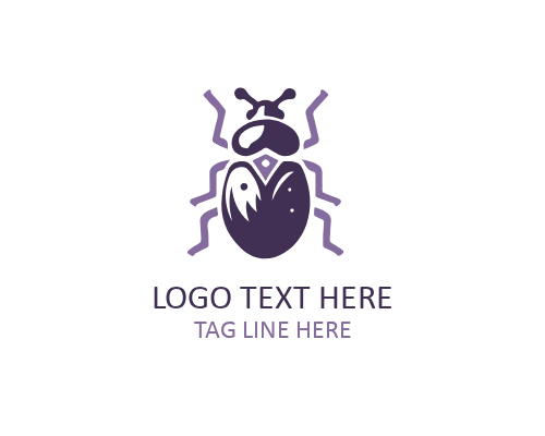 Cute Cartoon Bug Logo