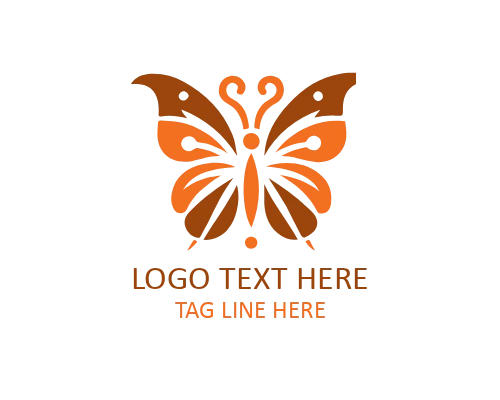 Cute Cartoon Butterfly Logo
