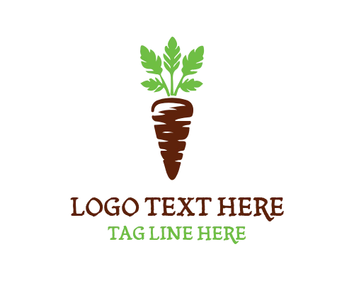 Cute Cartoon Carrot Character Logo