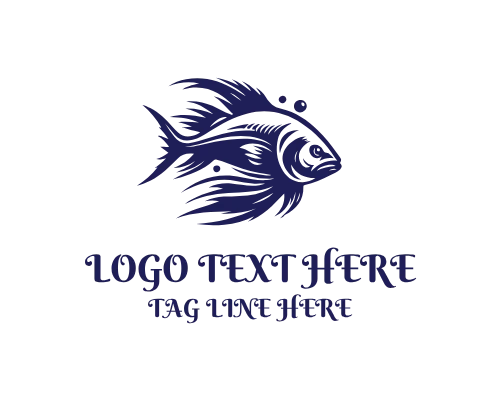 Cute Cartoon Fish Logo