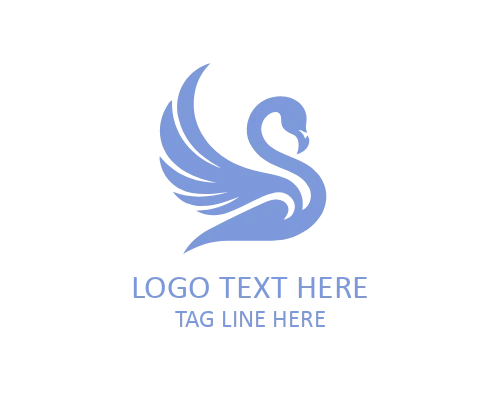 Cute Cartoon Flamingo Logo