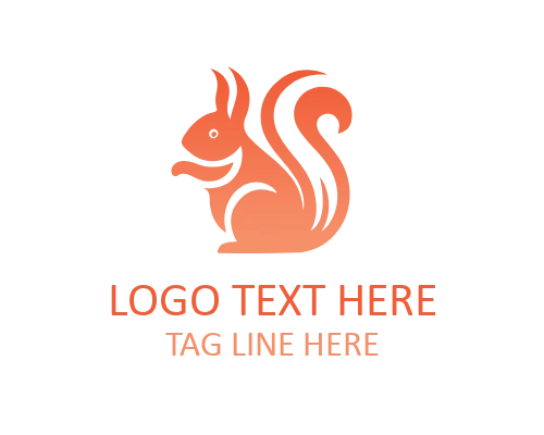 Cute Cartoon Squirrel Logo