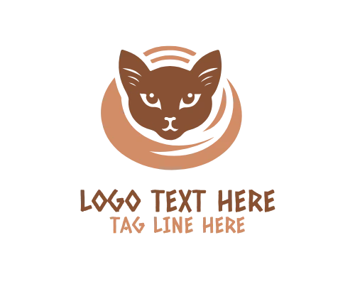 Cute Cat Icon Logo