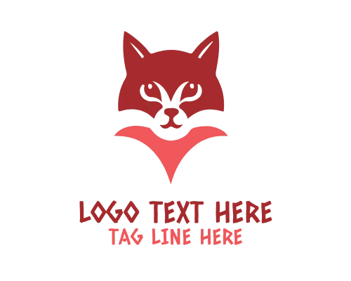 Cute Cat Silhouette Logo