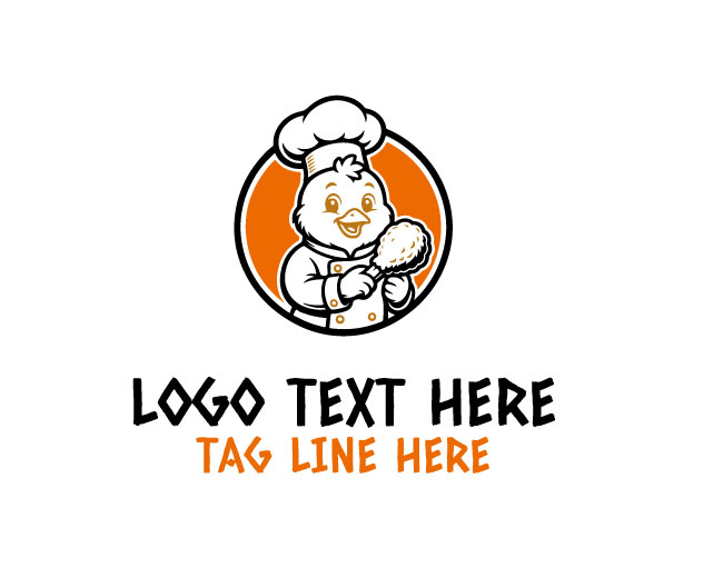 Cute Chicken Restaurant Logo