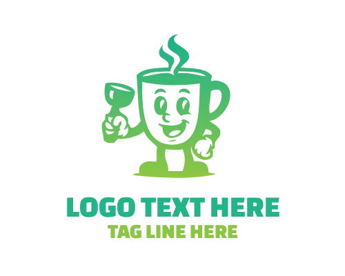 Cute Coffee Mascot Logo