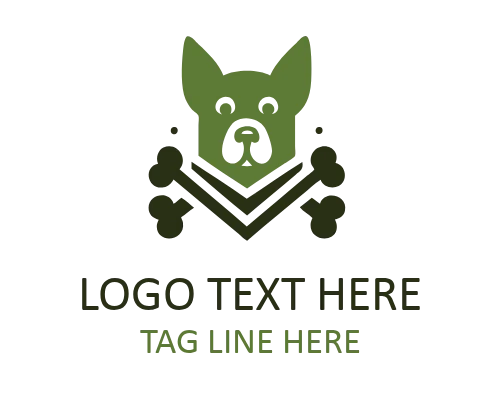 Cute Dog Emblem Icon