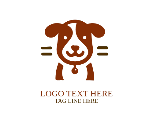 Cute Dog Outline Logo