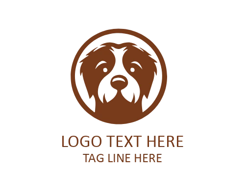 Cute Doggy Face Logo