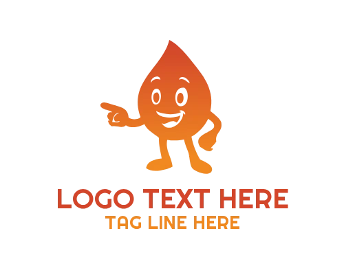 Cute Drop Mascot Logo