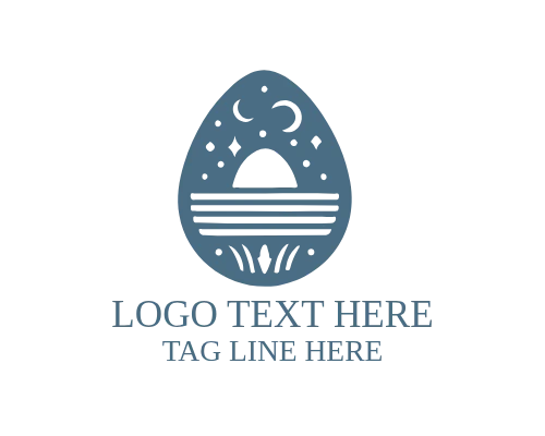 Cute Easter Egg Logo for Kids and Fun Brands