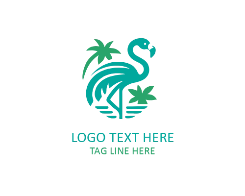 Cute Flamingo Logo for Kids and Lifestyle Brands