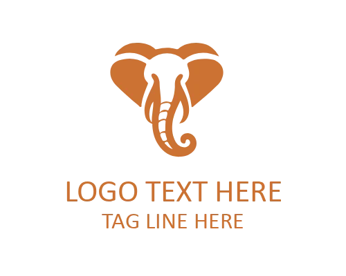 Cute Friendly Elephant Logo