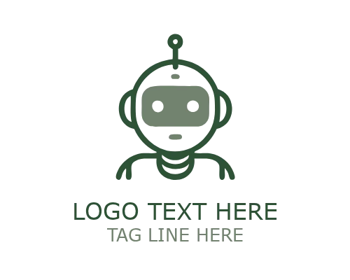Cute Friendly Robot Mascot Logo for Playful Tech Branding