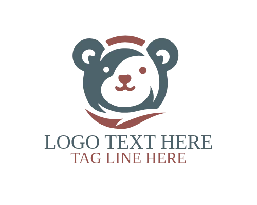 Cute Friendly Teddy Brand Logo