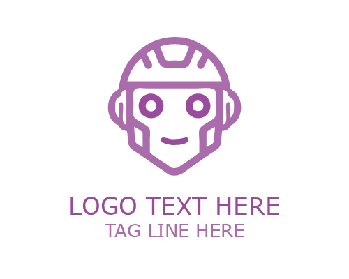 Cute Futuristic Robot Mascot Logo for AI Startup Branding