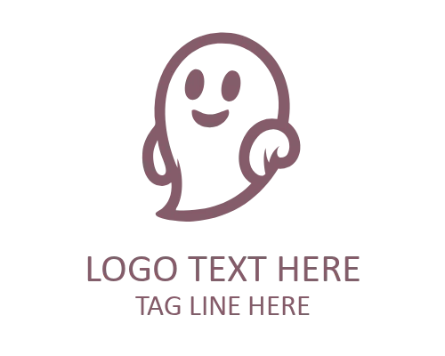 Cute Happy Ghost Character