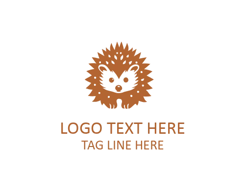 Cute Hedgehog Mascot Logo