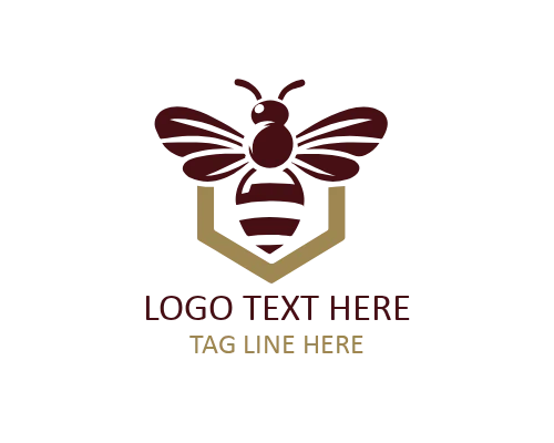 Cute Honey Bee Mascot Logo