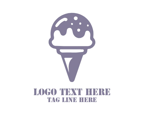 cute ice cream logo