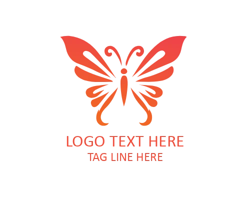 Cute Kids Butterfly Logo