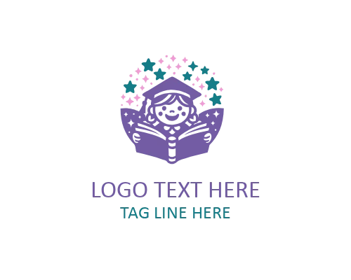 Cute Kindergarten School Logo