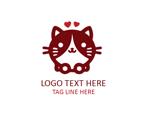 Cute Kitty with Bow Logo