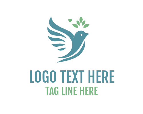Cute Love Bird Duo Logo