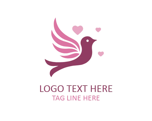 Cute Love Bird Logo Design