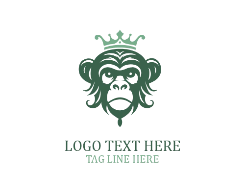 Cute Mini Monkey Logo