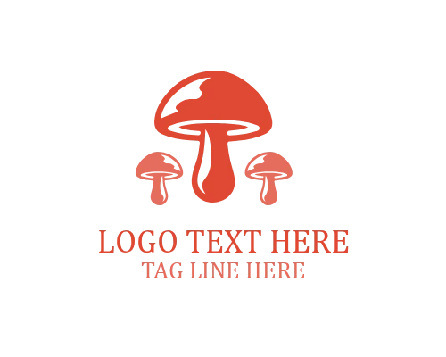 Cute Mushroom Logo 