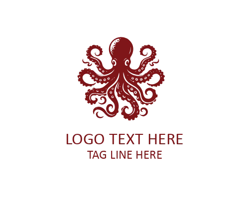 Cute Octopus Icon Logo