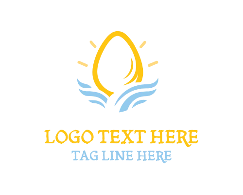 Cute Organic Egg Logo