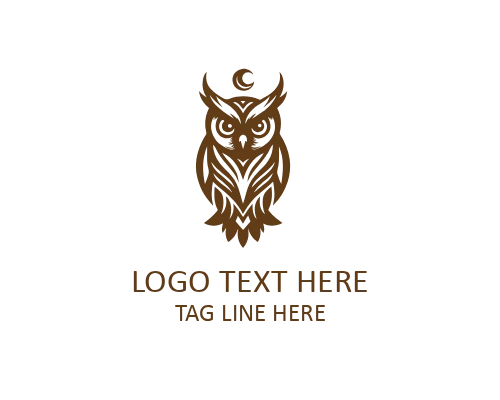 Cute Owl Icon Logo