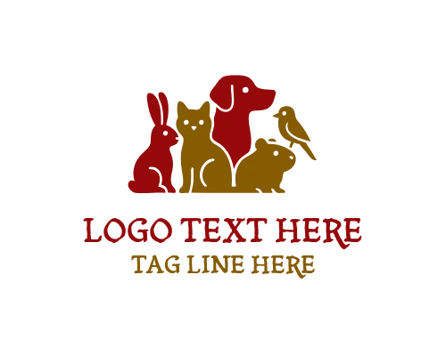 Cute Pet Animals Logo