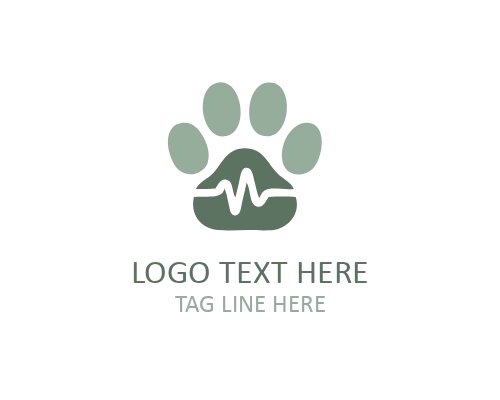 Cute Pet Paw Print Logo for Friendly Animal Brands