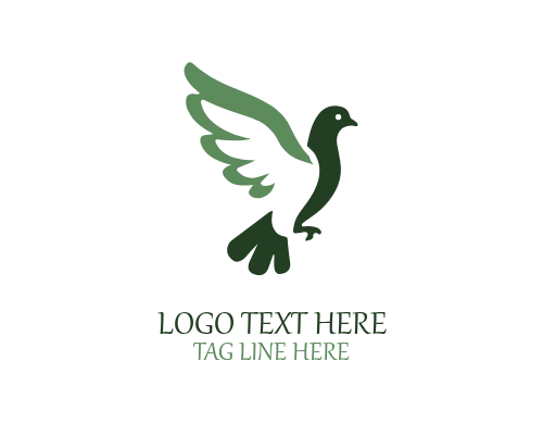 Cute Pigeon Cartoon Logo for Kids and Fun Brands