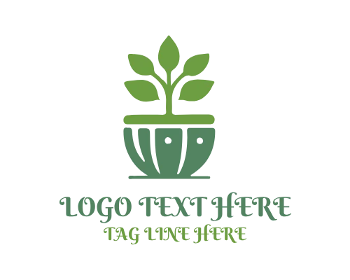 Cute Plant Pot Logo