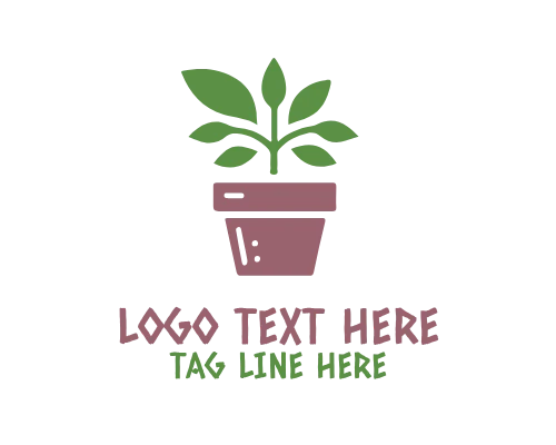 Cute Plant Pot Logo