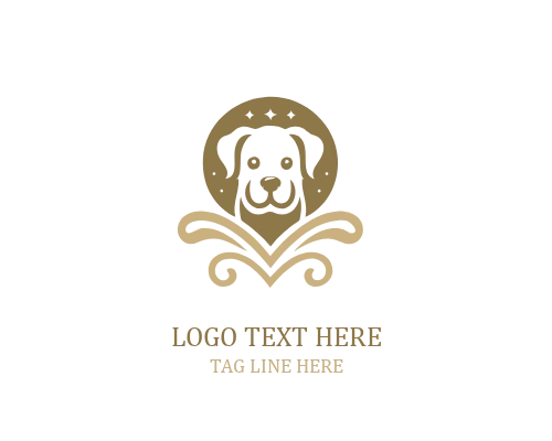 Cute Puppy Collar Logo