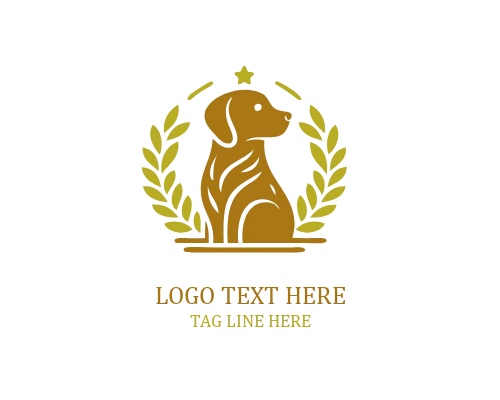 Cute Puppy Star Logo