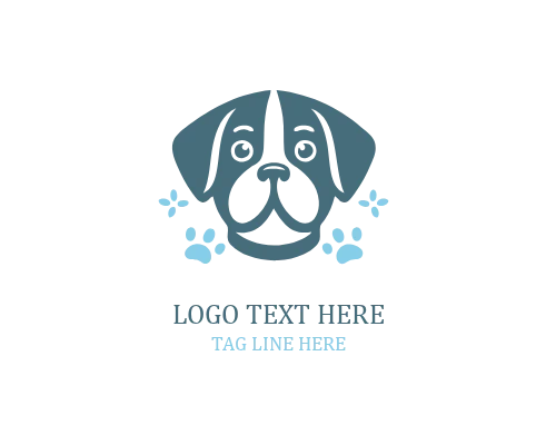 Cute Puppy Training Logo