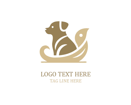 Cute Puppy Vet Logo