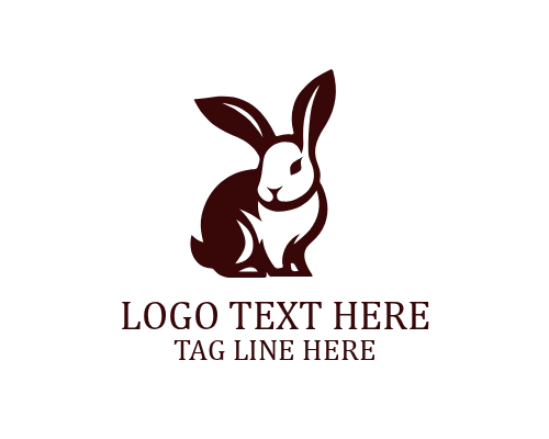Cute Rabbit Logo for Pet Store and Kids Branding